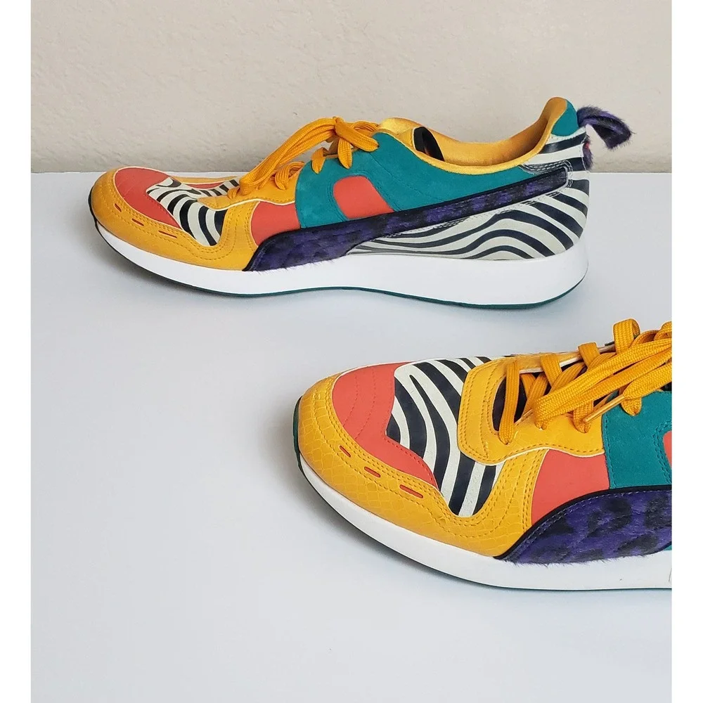 Puma Multi-Color Zebra Leopard Sneakers Mens 14 Retro Streetwear Hypebeast